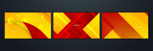 Abstract red and yellow background Design for poster template on web backdrop banner brochure website flyer landing page presentation certificate and webinar