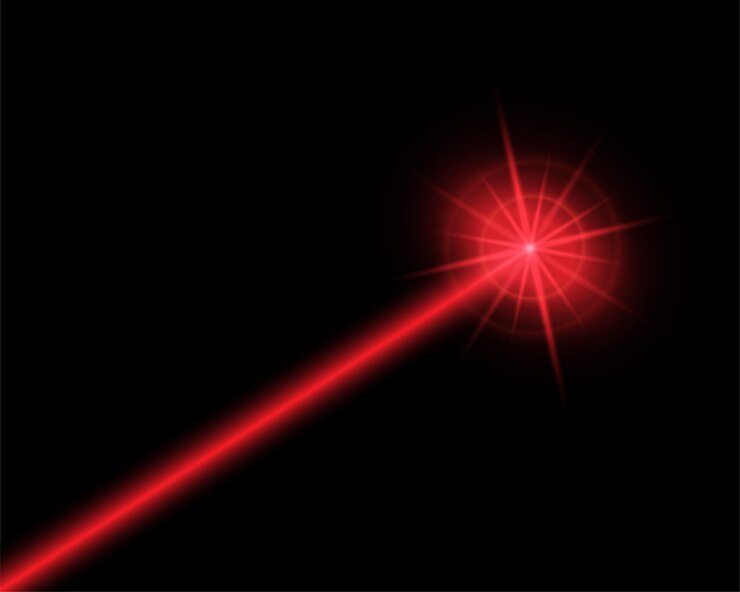 Abstract red laser beam illustration