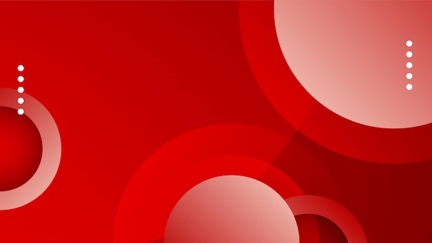 Abstract red vector background with circles