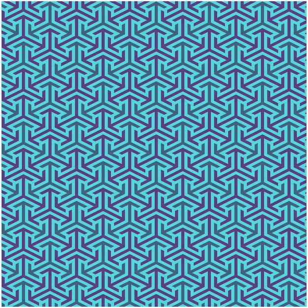 Abstract seamless colorful Arabians arrows pattern vector Geometric tricolor ethnic oriental art