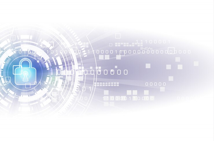 Abstract security digital technology background