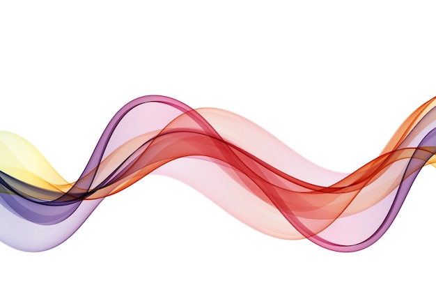 Abstract smoky wave Transparent flow wave color spectrumDesign element