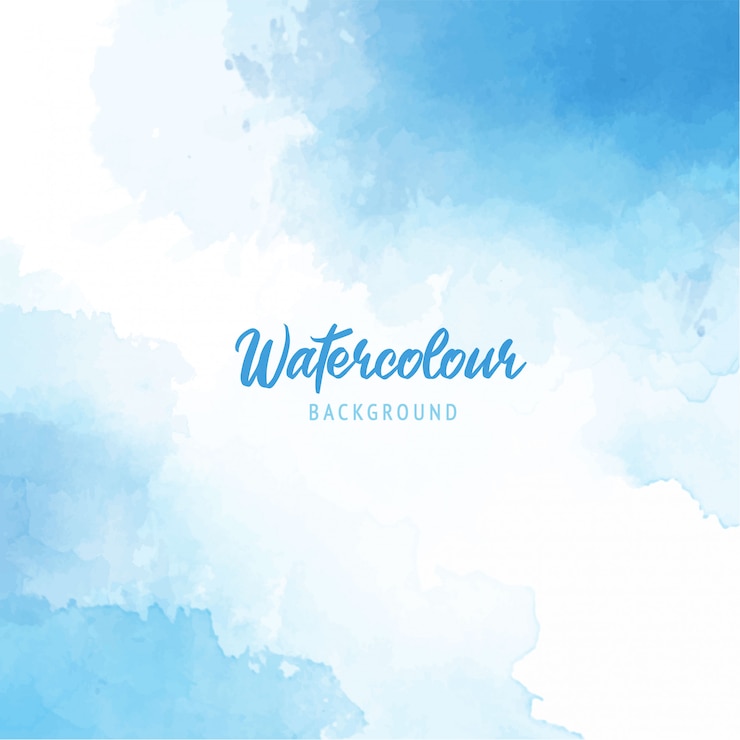 Vector abstract soft blue splash paint background texture watercolour