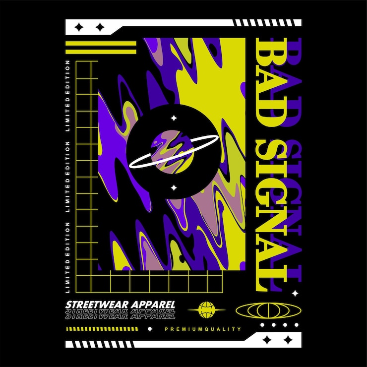 Vector abstract streetwear artwork t-shirt design