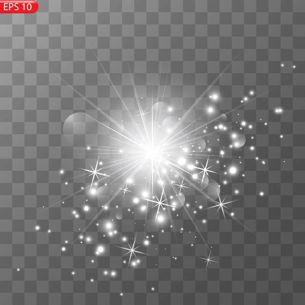 Abstract stylish light effect on a black background Gold glowing neon line Golden luminous dust