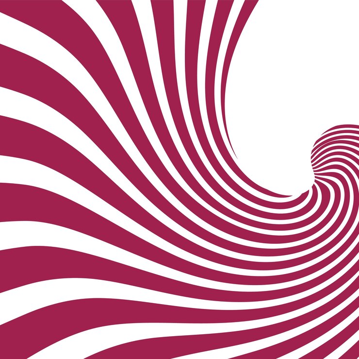 Vector abstract swirling stripes isolated background