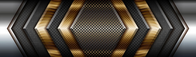 abstract tech gradient matte gold with material layer black backdrop