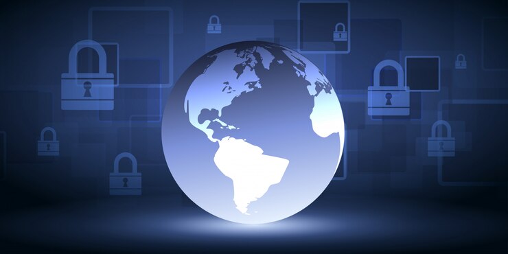 Vector abstract technology background protect system innovation. security cyber digital concept.  