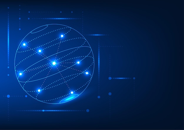 abstract technology background with a center point expanding into a circle conveying