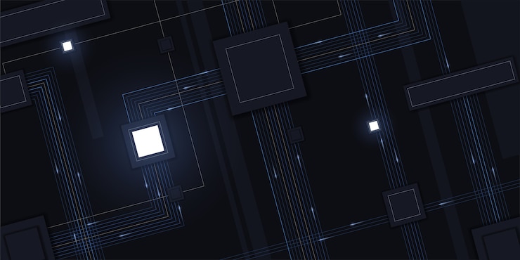 Vector abstract technology background with glow effect