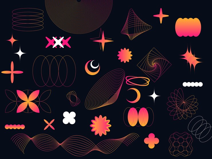 Abstract Technology Elements futuristic line design elements