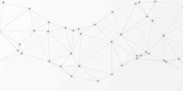 Abstract technology modern background with lines and dots Vector