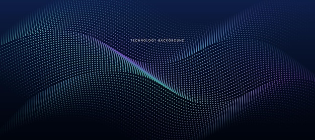 abstract technology particles dots background