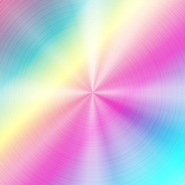 Abstract vector holographic round gradient texture background