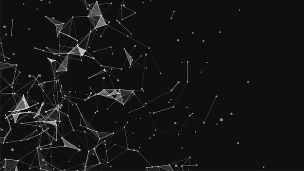abstract vector technology background network connection structure on grey background