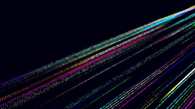 Abstract vector vanishing texture The concept of data movement by binary code Halftone