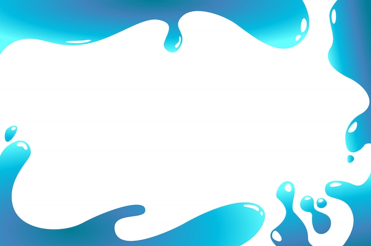 Vector abstract water wave frame.