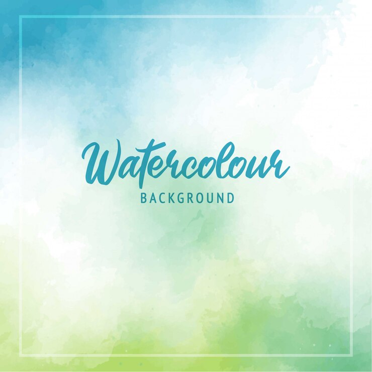 Vector abstract watercolor blue green background  