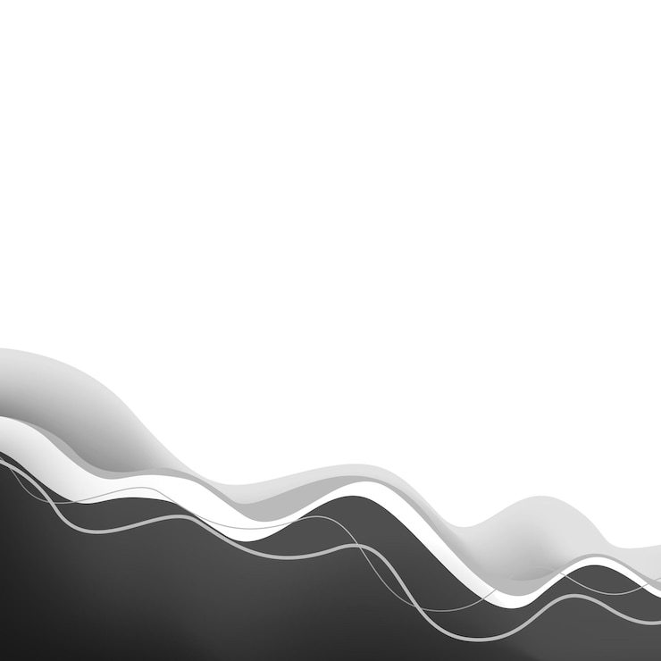 Vector abstract wave background white and grey waves on white background