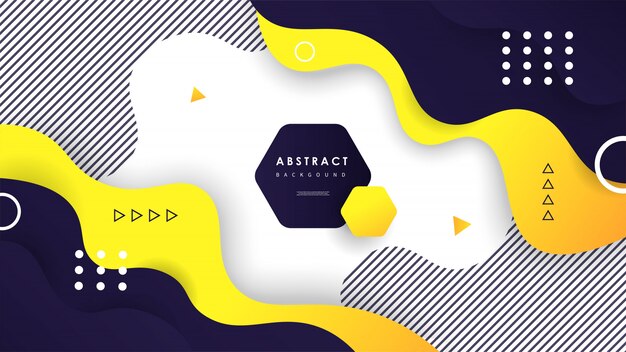 Abstract wave background with colorful shapes 