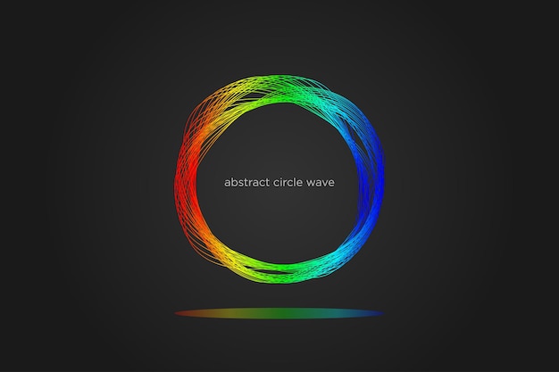Abstract wave circle lines dynamic flowing colorfulBackground for music party technology modern