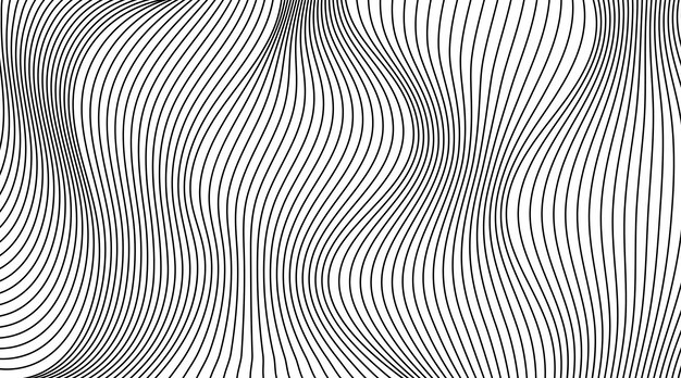 Abstract Wave Line Pattern Art Background Vector
