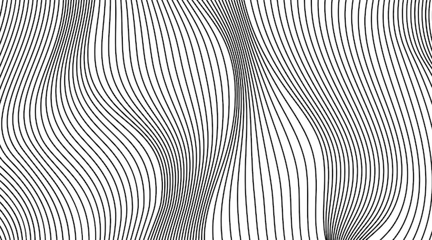 Abstract Wave Line Pattern Art Background Vector