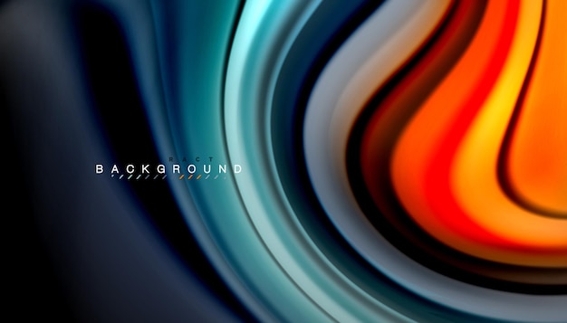 Abstract wave lines fluid rainbow style color stripes on black background Vector artistic illustration for presentation app wallpaper banner or poster