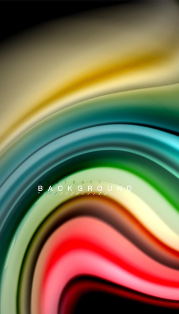 Abstract wave lines fluid rainbow style color stripes on black background Vector artistic illustration for presentation app wallpaper banner or poster