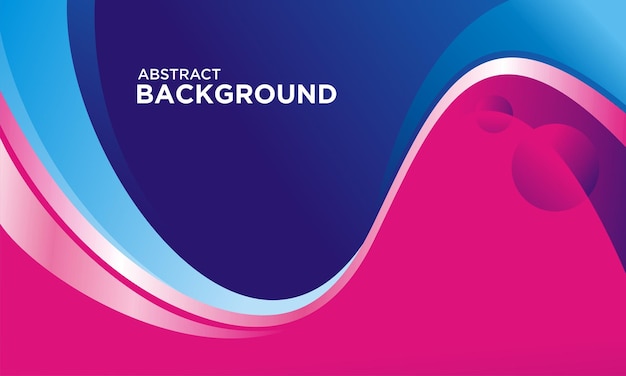 abstract wavy background vector with pink and blue color design