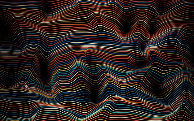 abstract wavy color lines background
