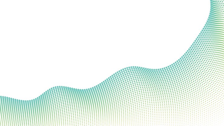 Abstract wavy dots vector design green gradient