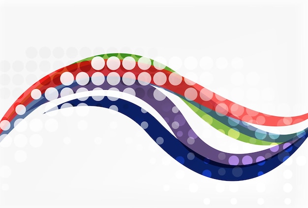 Abstract wavy lines with transparent dots Vector template background for workflow layout diagram number options or web design