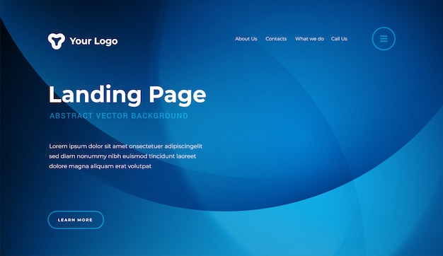 Abstract website landing page template modern style