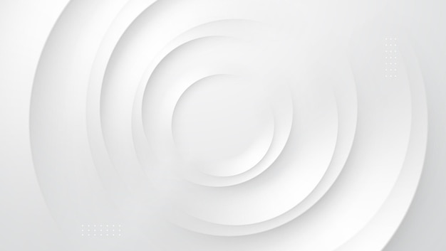 abstract white circular background vector illustration