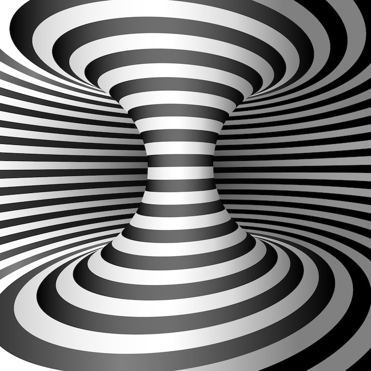 Vector abstract wormhole tunnel