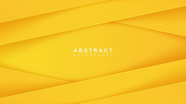 Abstract yellow background with 3d diagonal shape paper cut vector illustration