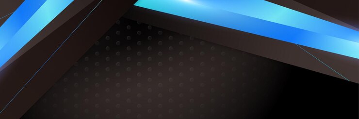 Vector abstrak hitam biru metalik karbon netral tumpang tindih desain mesh segi enam ringan latar belakang teknologi futuristik mewah modern ilustrasi vektor banner lebar game tech