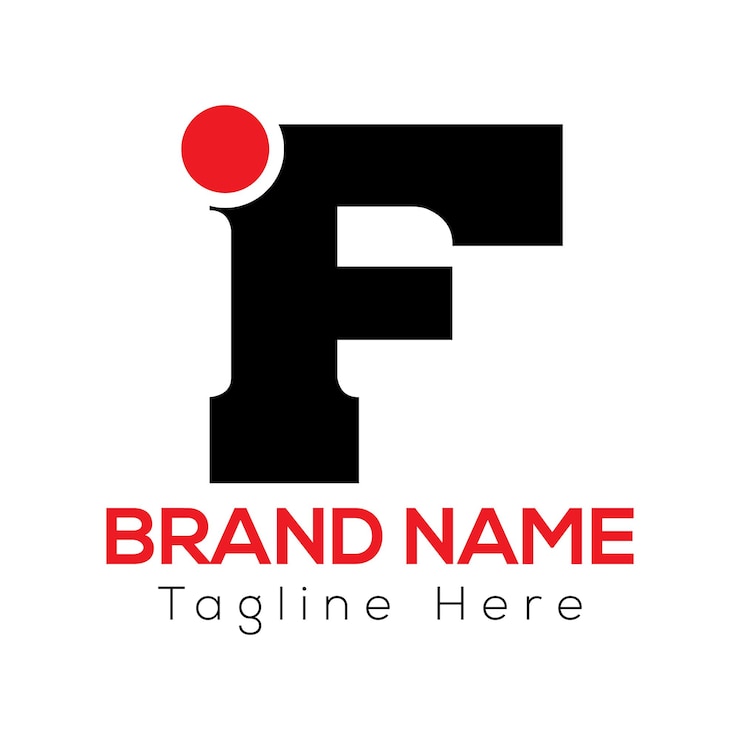 Vector abstrak huruf f logo lettermark awal modern
