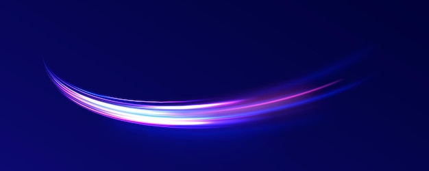 Acceleration speed motion on night road Magic moving fast speed lines Blurred car light motion