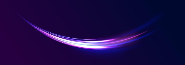 Acceleration speed motion on night road Magic moving fast speed lines Blurred car light motion