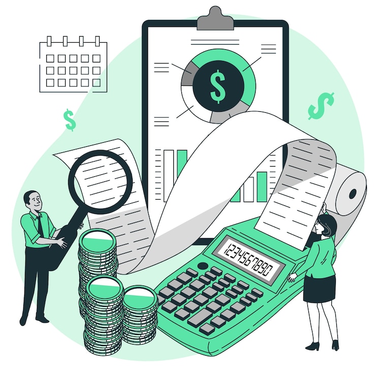 Vector accounting concept illustration