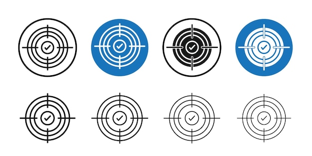Accuracy icon Thin line art collection