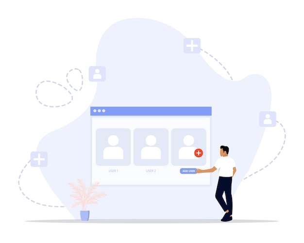 Add user concept illustration