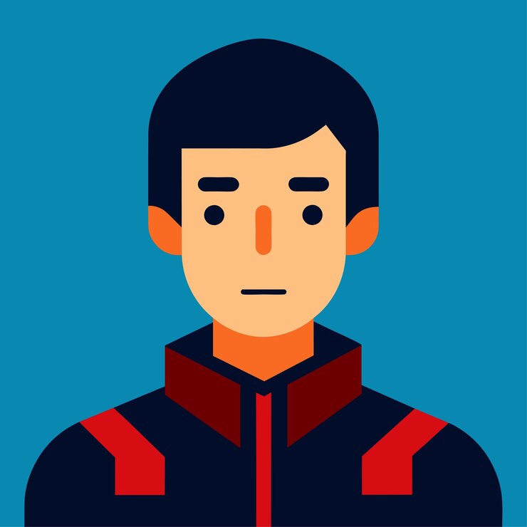 Vector advertising executive vector character illustration in flat style