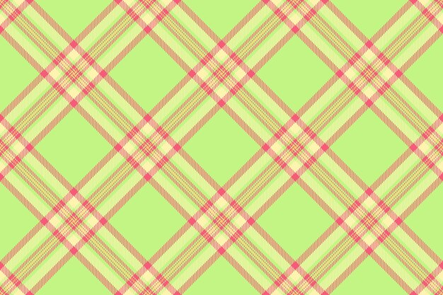 Aesthetic tartan texture plaid other check textile background Menu fabric pattern vector seamless in green and red colors