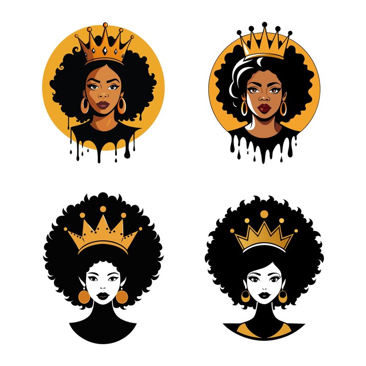 Vector afro diva drip svg