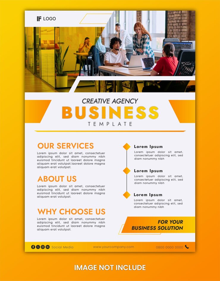 Vector agency business flyer template