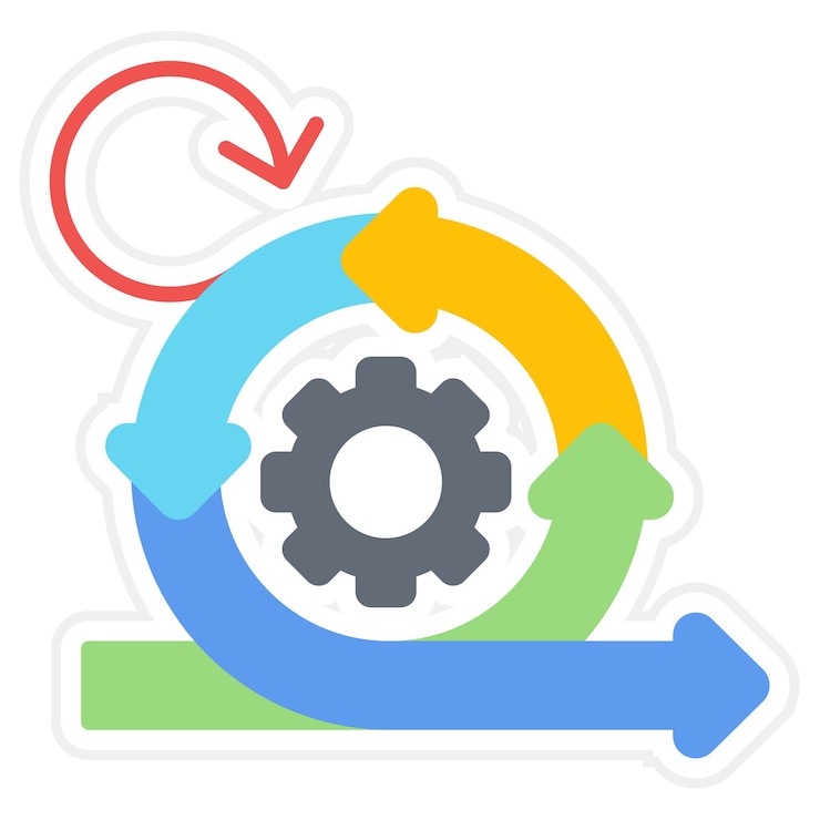 Vector agile development flat illustration