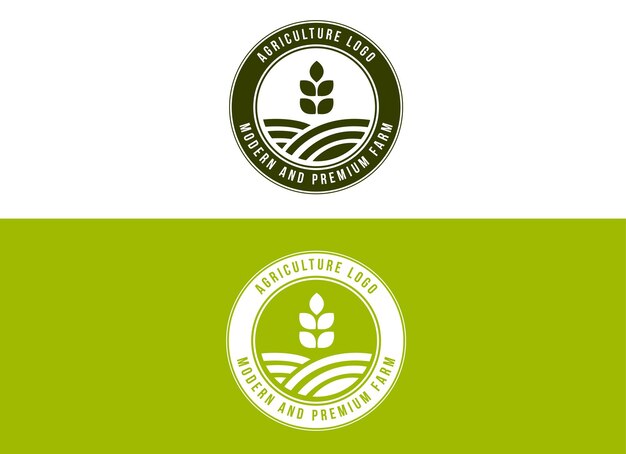 Agriculture and farm logo design concept